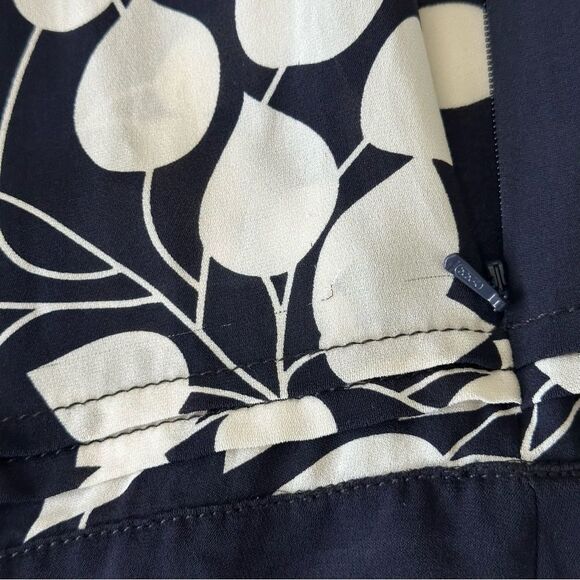 Tory Burch 100% Silk Ruffle Front Floral Sleeveless Blouse Sz 14 - Picture 6 of 6